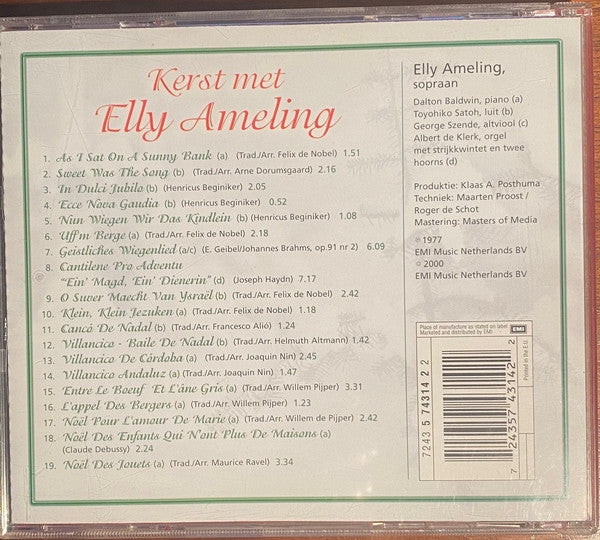 Elly Ameling : Kerst Met Elly Ameling. Kerstliederen Uit Engeland, Duitsland, Frankrijk, Spanje en Nederland (CD, Comp, RE)