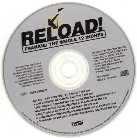 Frankie Goes To Hollywood : Reload! Frankie: The Whole 12 Inches (CD, Comp)