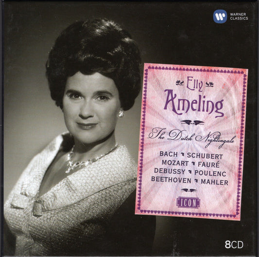Elly Ameling - Johann Sebastian Bach, Franz Schubert, Wolfgang Amadeus Mozart, Gabriel Fauré, Claude Debussy, Francis Poulenc, Ludwig van Beethoven, Gustav Mahler : The Dutch Nightingale (8xCD + Box, Comp, RE)