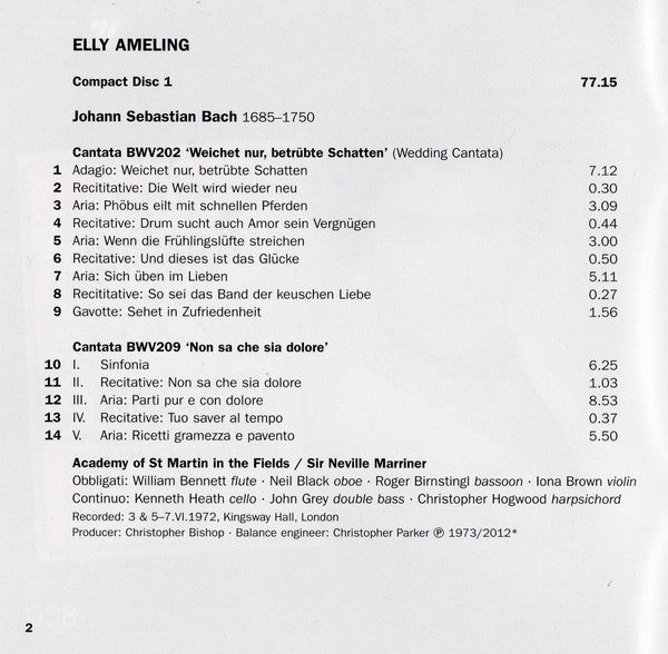Elly Ameling - Johann Sebastian Bach, Franz Schubert, Wolfgang Amadeus Mozart, Gabriel Fauré, Claude Debussy, Francis Poulenc, Ludwig van Beethoven, Gustav Mahler : The Dutch Nightingale (8xCD + Box, Comp, RE)