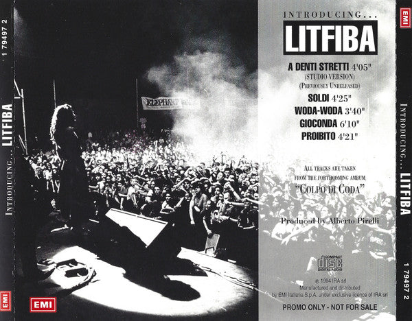 Litfiba : Introducing... Litfiba (CD, Promo)