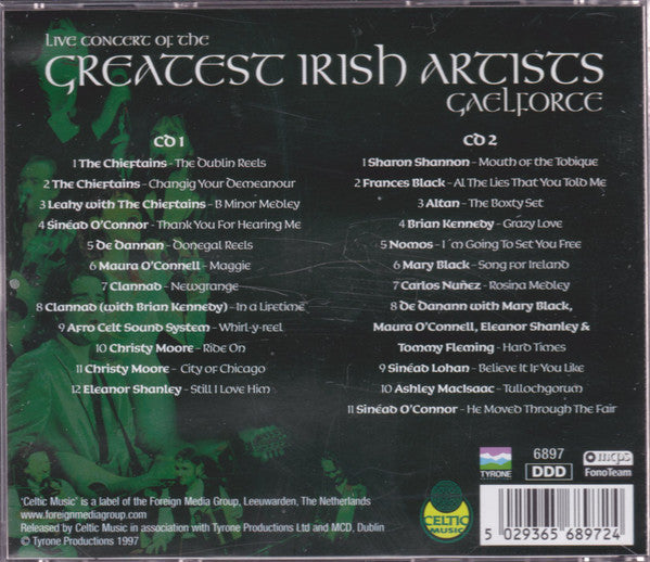 Various : Live Concert Of The Greatest Irish Artists - Gaelforce (2xCD, Album, Liv)