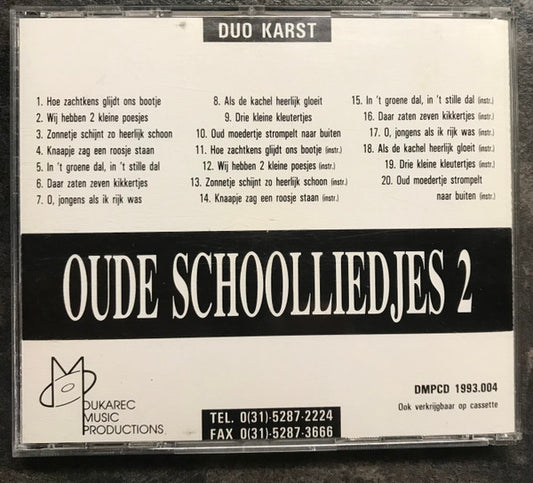 Duo Karst : Oude Schoolliedjes 2 (CD, Album)