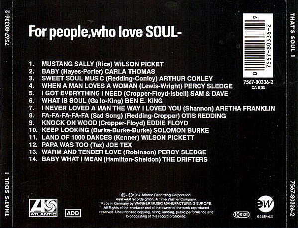 Various : That's Soul (CD, Comp, RE)