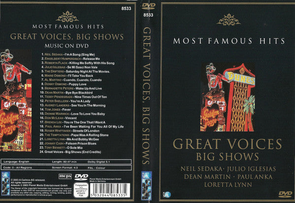 Various : Great Voices Big Shows (DVD-V, PAL)