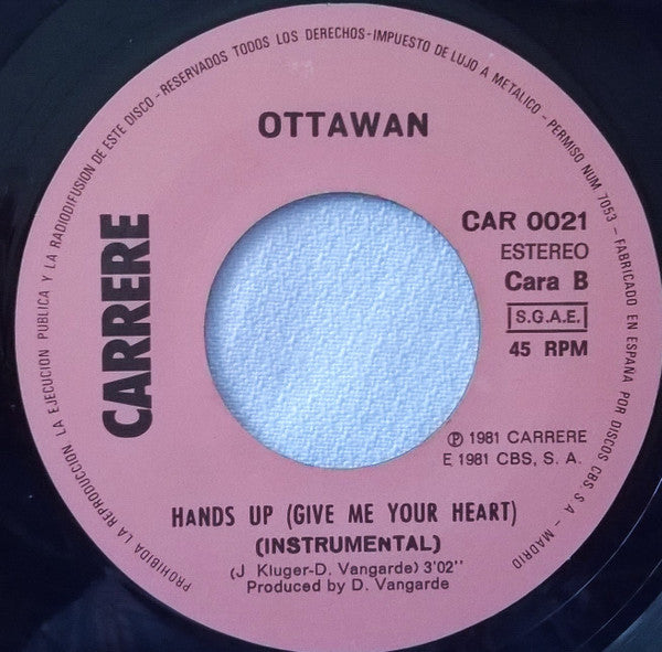 Ottawan : Hands Up (Give Me Your Heart) (7", Single)