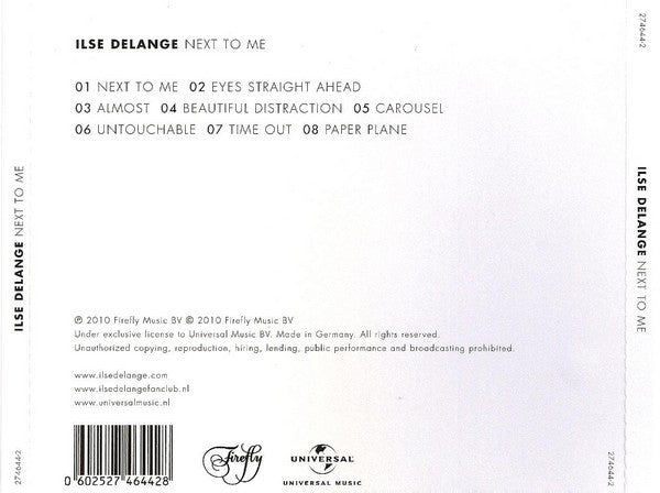 Ilse DeLange : Next To Me (CD, Album)