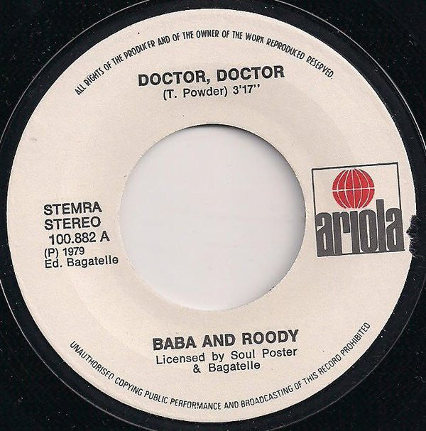 Baba & Roody : Doctor, Doctor (7", Single)
