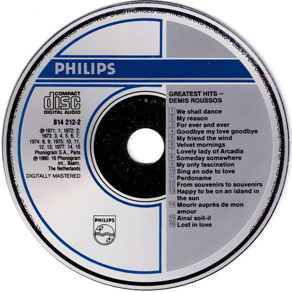 Demis Roussos : Greatest Hits (CD, Comp, RE)