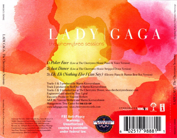 Lady Gaga : The Cherrytree Sessions (CD, EP, RE)