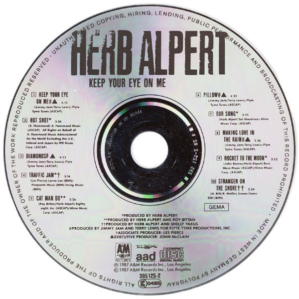 Herb Alpert : Keep Your Eye On Me (CD, Album)