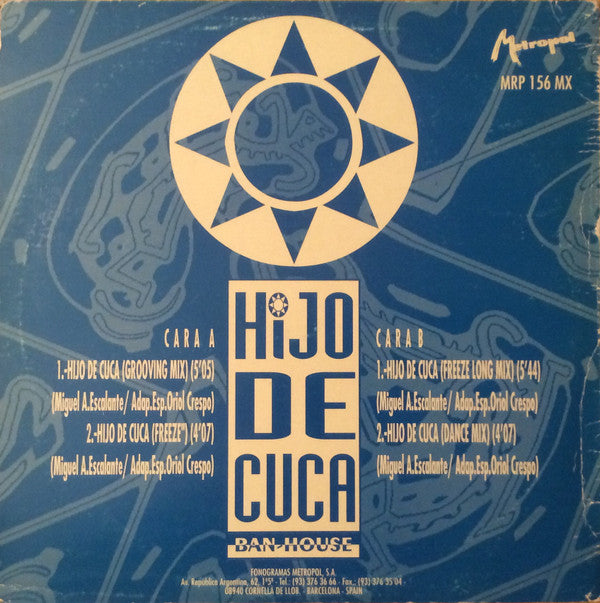 Ban-House : Hijo De Cuca (12", Maxi)