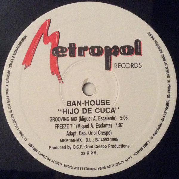 Ban-House : Hijo De Cuca (12", Maxi)