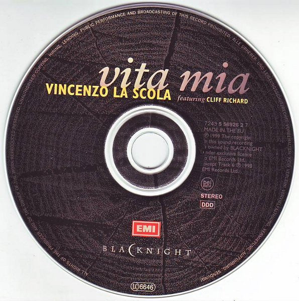 Vincenzo La Scola Feat. Cliff Richard : Vita Mia (CD, Album)
