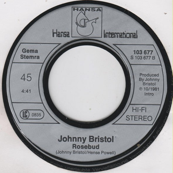 Johnny Bristol : Take Me Down / Rosebud (7", Single)