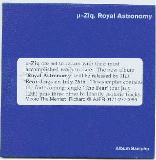 µ-Ziq : Royal Astronomy (Album Sampler) (CD, Promo, Smplr)