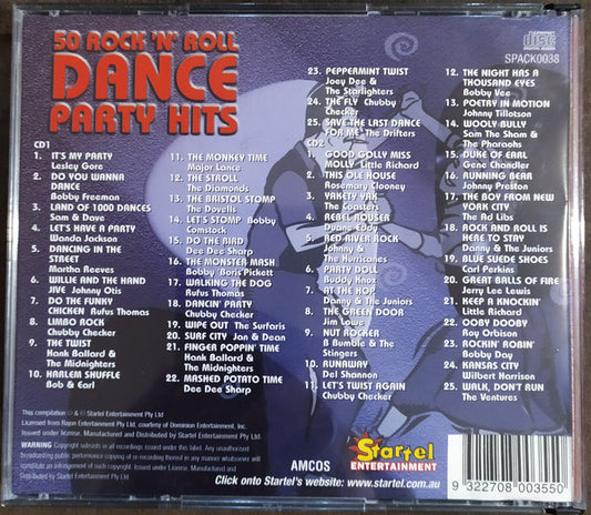Various : 50 Rock 'N' Roll Dance Party Hits (2xCD, Comp)