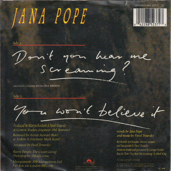 Jana Pope : Don't You Hear Me Screaming? (7", Single)