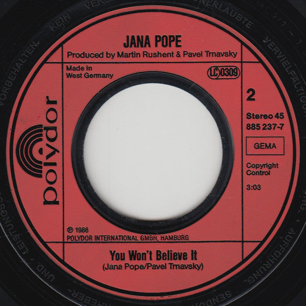 Jana Pope : Don't You Hear Me Screaming? (7", Single)