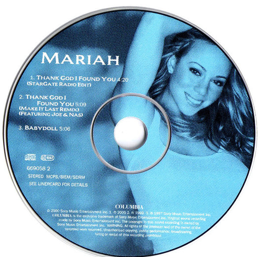 Mariah Carey : Thank God I Found You (CD, Single)