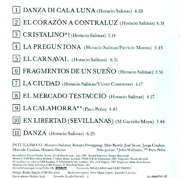 Inti Illimani - John Williams (7) - Paco Peña : Fragments Of A Dream (CD, Album)