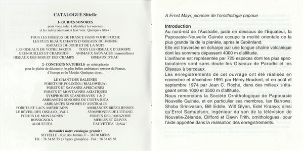 Rémy Bruckert / Jean C. Roché : Ambiances Sonores De Papouasie / New Guinea Soundscapes (CD, Album)