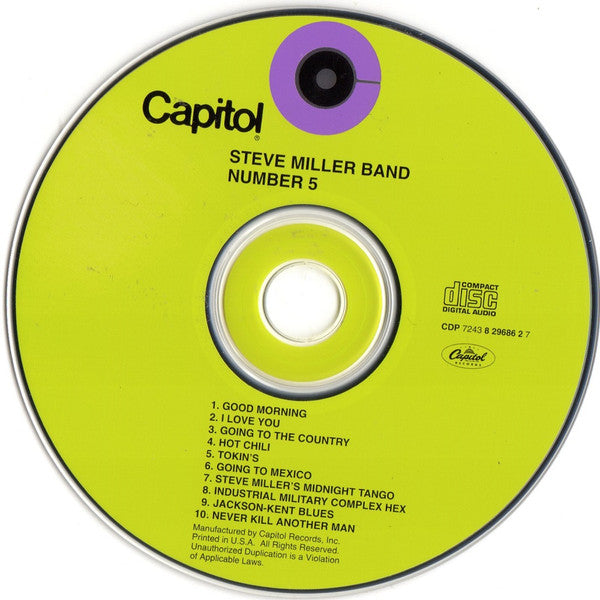 Steve Miller Band : Number 5 (CD, Album, RE, EMI)
