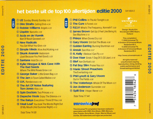 Various : Het Beste Uit De Top 100 Allertijden - Editie 2000 (2xCD, Comp)