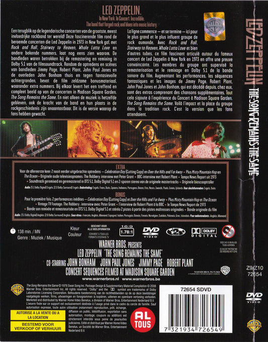Led Zeppelin : The Song Remains The Same (2xDVD-V, Copy Prot., RE, RM, Multichannel, Spe)