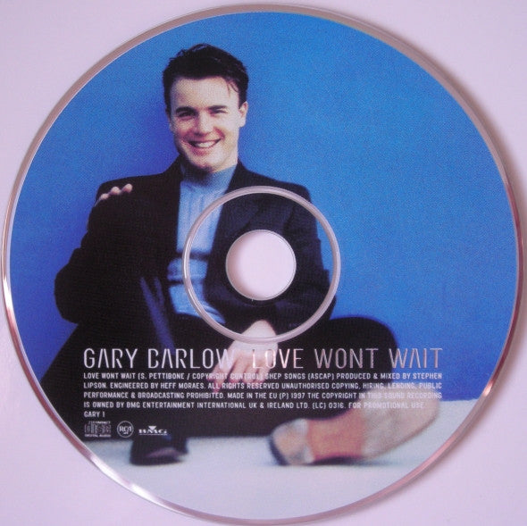 Gary Barlow : Love Won't Wait (CD, Single, Promo, Pic)