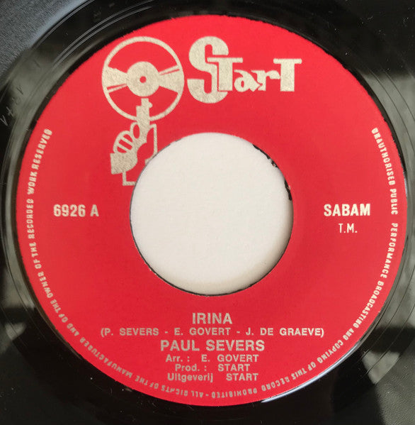 Paul Severs : Irina / Puzzles (7", Single, Red)