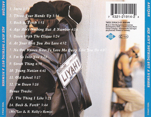 Aaliyah : Age Ain't Nothing But A Number (CD, Album)