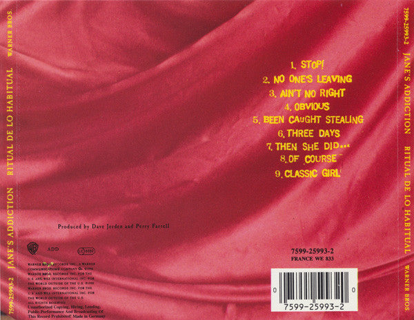 Jane's Addiction : Ritual De Lo Habitual (CD, Album)