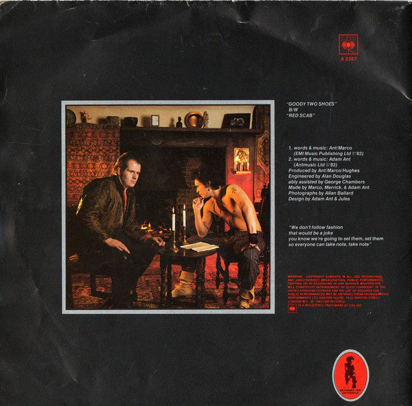Adam And The Ants : Goody Two Shoes (7", Single, Ltd, Pos)