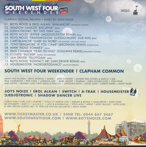Boys Noize : South West Four Clapham Festival Preview (CD, Mixed)