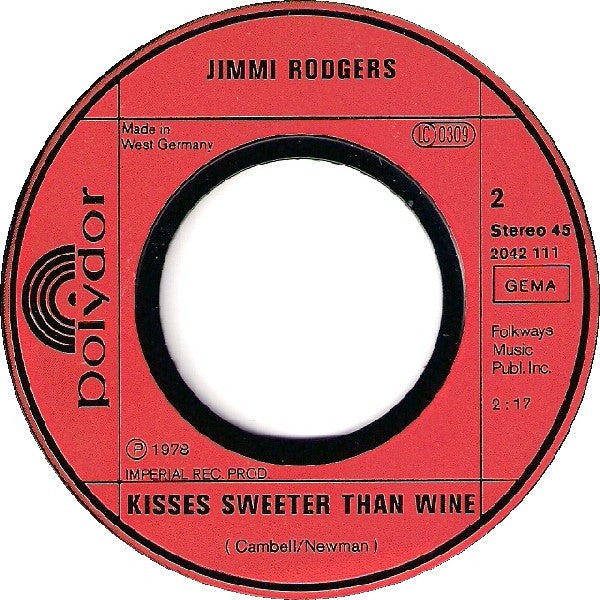 The Swinging Blue Jeans / Jimmie Rodgers (2) : Good Golly Miss Molly / Kisses Sweeter Than Wine (7", Single, RM)