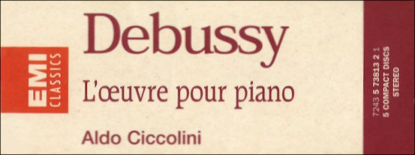 Claude Debussy — Aldo Ciccolini : L'Œuvre Pour Piano (Box, Comp + 5xCD)