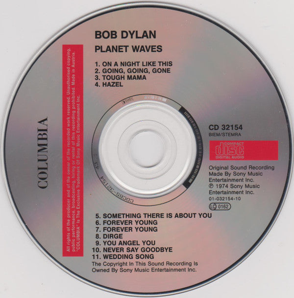 Bob Dylan : Planet Waves (CD, Album, RE, DAD)