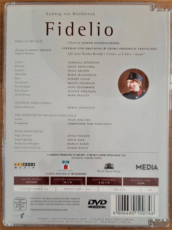 Ludwig van Beethoven / Gabriela Beňačková, Josef Protschka, Neill Archer, Marie McLaughlin, Robert Lloyd (4), Monte Pederson / Chorus Of The Royal Opera House, Covent Garden, Orchestra Of The Royal Opera House, Covent Garden / Christoph von Dohnányi, Adol : Fidelio (DVD-V, PAL)