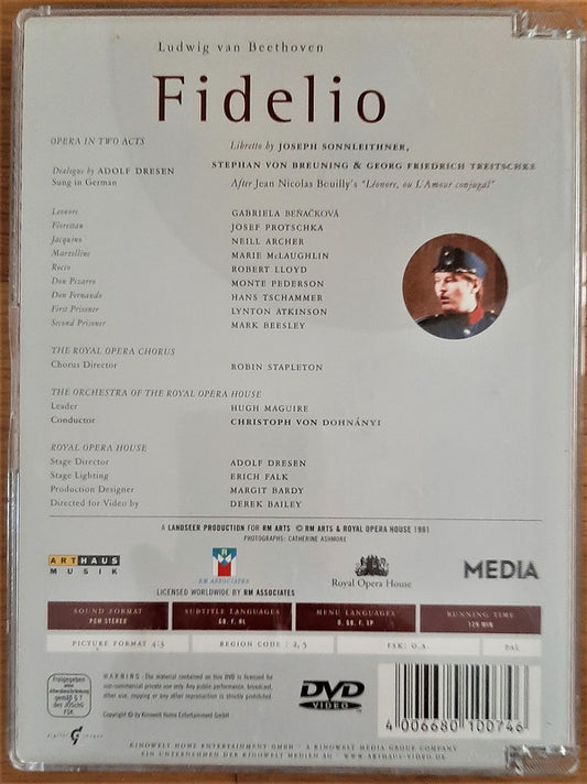 Ludwig van Beethoven / Gabriela Beňačková, Josef Protschka, Neill Archer, Marie McLaughlin, Robert Lloyd (4), Monte Pederson / Chorus Of The Royal Opera House, Covent Garden, Orchestra Of The Royal Opera House, Covent Garden / Christoph von Dohnányi, Adol : Fidelio (DVD-V, PAL)