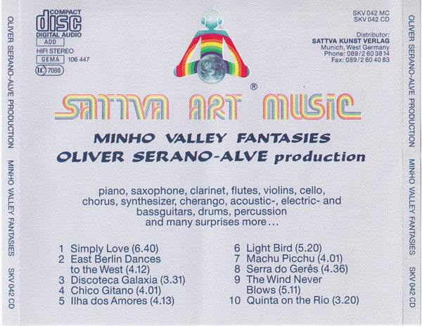 Oliver Serano-Alve : Minho Valley Fantasies (CD, Album)