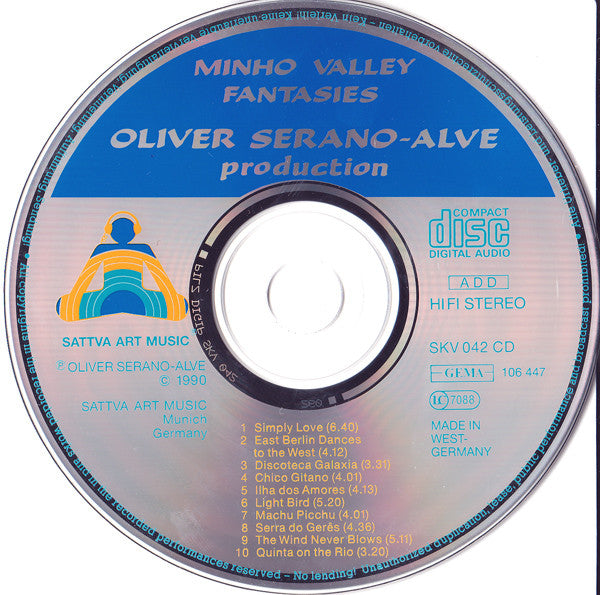 Oliver Serano-Alve : Minho Valley Fantasies (CD, Album)
