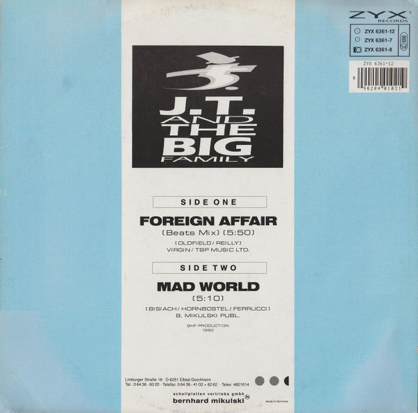 J.T. And The Big Family : Foreign Affair (12")