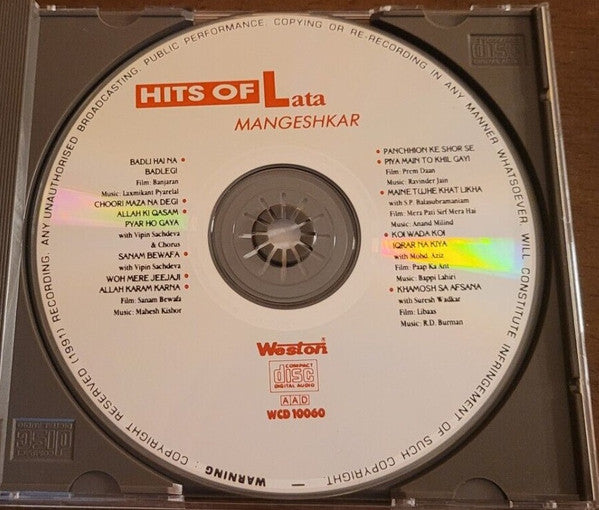 Lata Mangeshkar : Hits Of (CD, Comp)