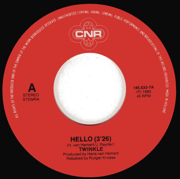 Twinkle (6) : Hello (7", Single)