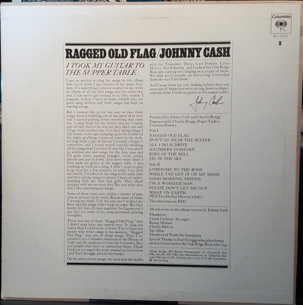 Johnny Cash : Ragged Old Flag (LP, Album)