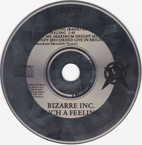 Bizarre Inc : Such A Feeling (CD, Maxi)