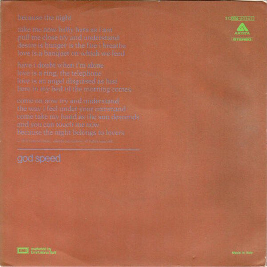 Patti Smith Group : Because The Night / God Speed (7")