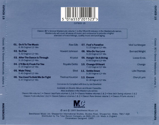 Various : Classic 80's Groove Mastercuts Volume 1 (CD, Comp)
