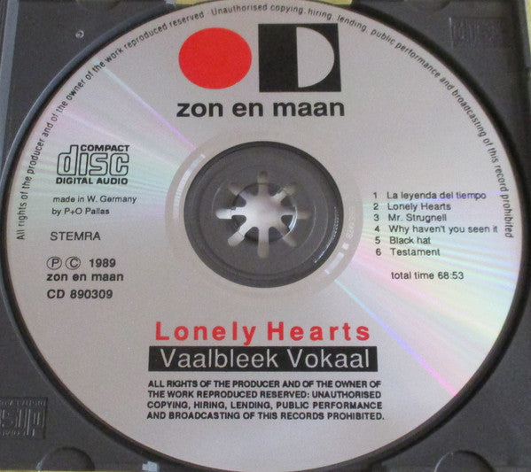 Vaalbleek Vokaal : Lonely Hearts (CD, Album)